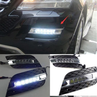 Luz de circulación diurna LED blanca DRL 2 piezas para Mercedes-Benz 2009-2011 W164 ML350 Foto 1 de 4