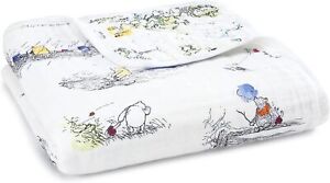 Aden + anais Baby Blanket - Winnie The Pooh, Pack of 1 | Disney Baby | Large