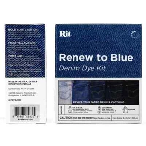Rit Dye Renew to Blue Jeans Dye Restore Faded Denim Colour Dye - Picture 1 of 4