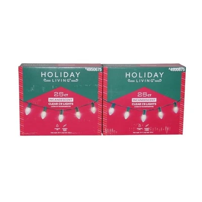 2 Pack Holiday Living 25 -Count Clear White Incandescent Christmas String Lights - Image 1 of 4