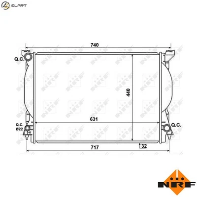 RADIATOR ENGINE COOLING 53957 FOR ASN/BBJ/AVK/BGN 3.0L AUK/BKH 3.1L 6cyl - Image 1 of 4