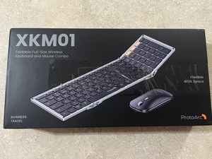 Combo completo de teclado y mouse ProtoArc Bluethooth plegable, plateado/negro XKM01 - Imagen 1 de 2