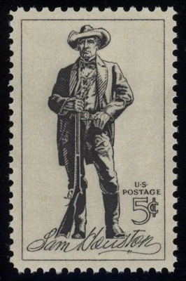 EUA Scott# 1242, Sam Houston, Estado perfeito NH PSE classificação GEM 100 (57117) - Imagem 1 de 2