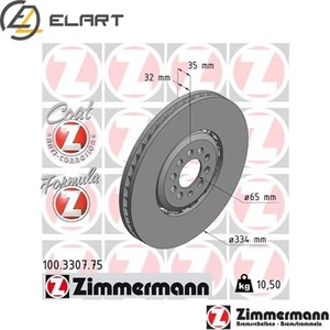 2x BRAKE DISC 100.3307.75 FOR AUDI TT/Roadster VW GOLFIV BPF/BHE 3.2L 6cyl TT - Picture 1 of 6
