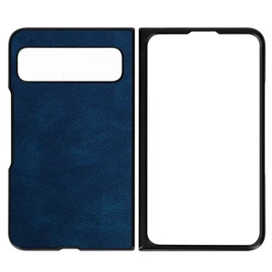 Cover per Google Pixel Fold, rigida e soft-touch in similpelle blu - Foto 1 di 6