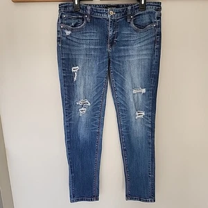 White House Black Market Damen Girlfriend Jeans 8 Distressed 34x27 - Bild 1 von 10