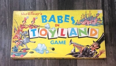 复古 1961 年惠特曼·沃尔特·迪斯尼玩具宝贝玩具兰棋盘游戏完整 — 第 1/2 张图片