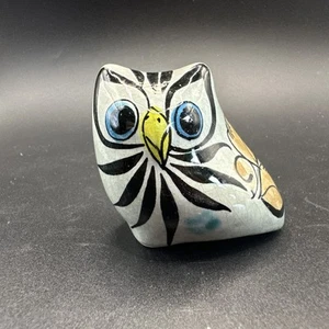 Tonala Mexican Pottery Small Owl Figurine  - Picture 1 of 13