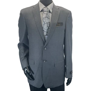 NUEVO CON ETIQUETAS Joseph Jos. A. Abrigo deportivo Bank Slim Fit para hombre 39L gris traje chaqueta blazer lana - Imagen 1 de 10