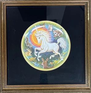 K. Chin Einhorn Teller, gerahmt - Bild 1 von 3