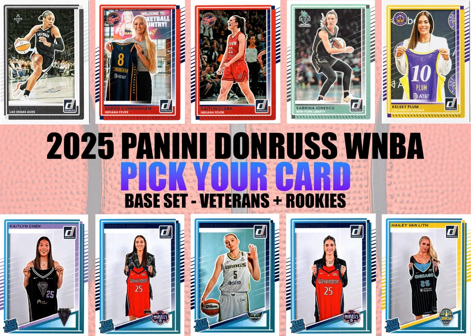 2025 PANINI DONRUSS WNBA - PICK YOUR CARD - BASE SET Veterans + Rated Rookies - Image 1 of 1