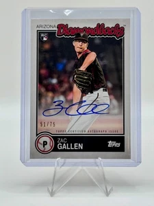 Topps Brooklyn Collection Zac Gallen RC 2020 tarjeta automática/75 #BKA-ZGA - Imagen 1 de 2