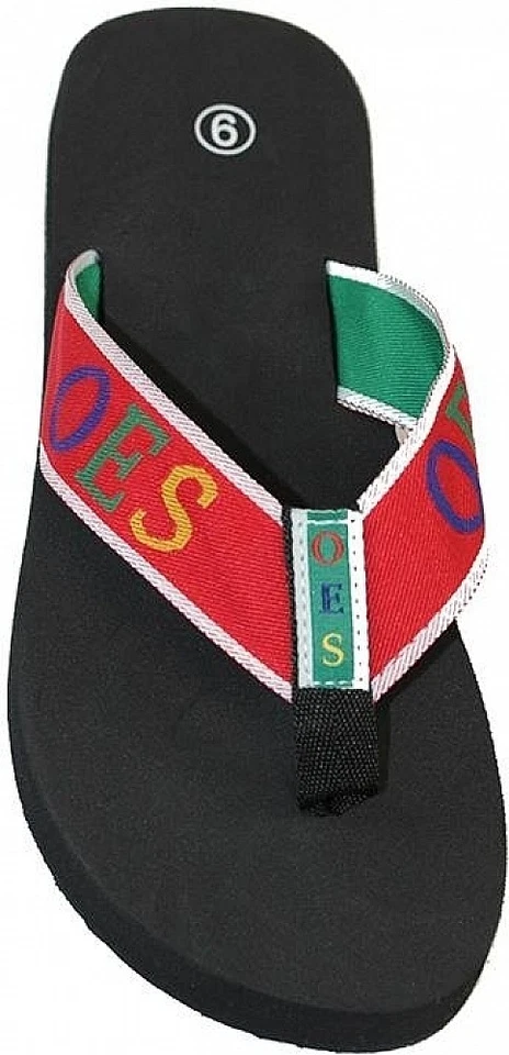 Order Of The Eastern Star Flip Flops In Draw String Shoe Bag - Image 1 of 1