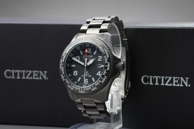 Box [Near MINT] Citizen Eco Drive B877-R011626 GMT World Time Solar Men's Watch - Image 1 of 4