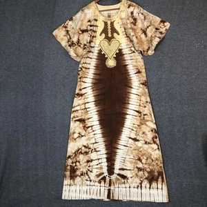 Vestido Africano Tie Dye Kaftan Para Mujer M Maxi Hecho a Mano Bordado Festival Étnico - Imagen 1 de 13