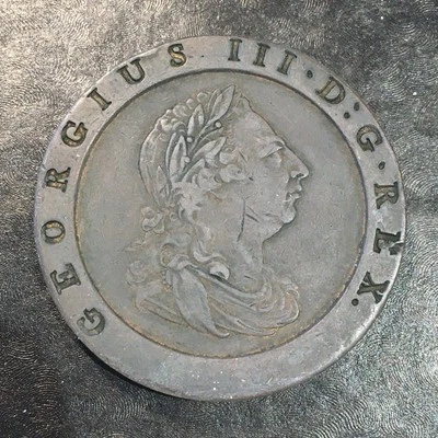 1797 Great Britain Two Pence- Lovely Medium Dark Brown - Exact coin shown #Q986 - Image 1 of 2