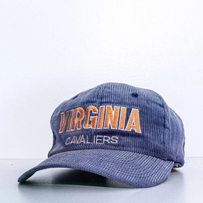 Virginia Cavaliers Corduroy Snapback Hat Twins Enterprise Sun Faded damaged brim - Image 1 of 4