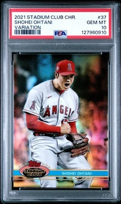 SHOHEI OHTANI 2021 STADIUM CLUB CHROME 1991 VARIATION 37 PSA 10 💎 GEM MINT 🔥 - Image 1 of 3