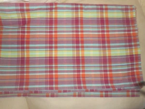 RALPH  LAUREN  VTG.  60in  x  96  in   MULTI  COLOR  PLAID  TABLECLOTH - Picture 1 of 4