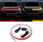 LED Car Hood Light Strip Turning mode Decorative DC 15V Red & Yellow 70.9In