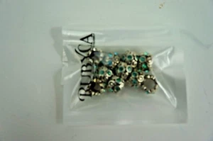 RUBYCA Crystal Beads, Silver Green Blue, Tibetan Spacer Beads for Charm - Picture 1 of 2
