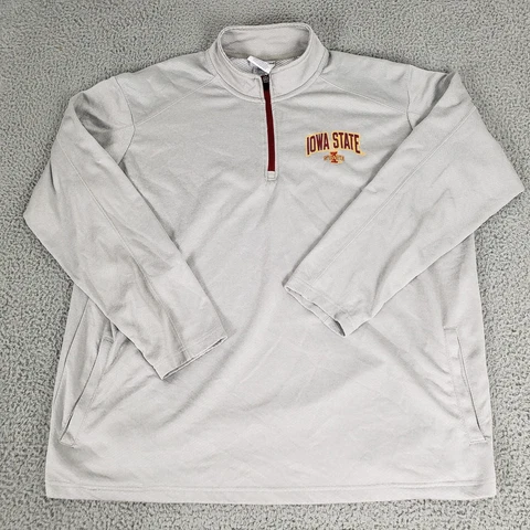 Iowa State Cyclones Jacket Mens 2XL Gray Champion Pullover Polyester XXL Cover