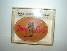 Vintage TONY LAMA Brand Leather Belt Buckle NOS in Box Boot Embroidered Design