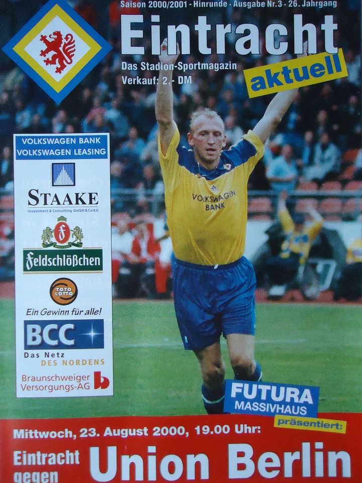 Programm Regionalliga 2000/01 Eintracht Braunschweig - Union Berlin - Bild 1 von 1