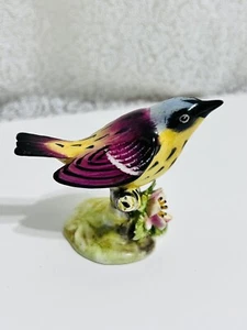 ROYAL ADDERLEY FLORAL DOULTON BIRD MAGNOLIA WARBLER FINE CHINA ENGLAND Marked - Picture 1 of 9