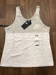 NIKE Gym Vintage Sportswear Tank Top Women Large Colorblock Knit Shirt - Picture 1 of 5
