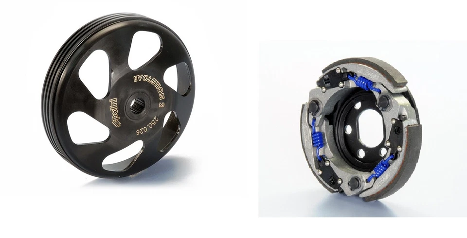 CAMPANA + FRIZIONE POLINI D.107 EVOLUTION 2 MBK BOOSTER OVETTO EVOLIS SORRISO  - Immagine 1 di 1