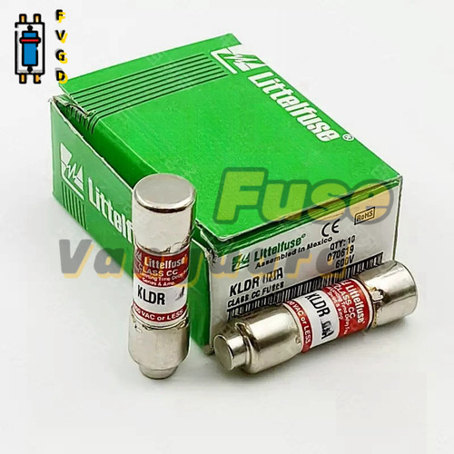 Littelfuse KLDR-10 10 Amp 600V Midget Time-Delay Fuse - Electrical Circuit Protection