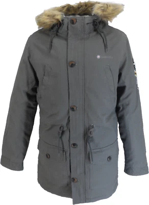 Lambretta Mens Grey Retro Fishtail Parka - Image 1 of 4