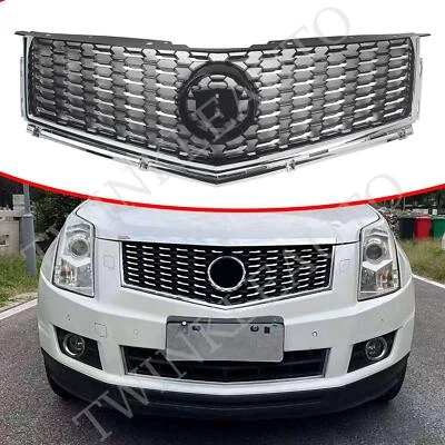 Parrilla de parachoques delantero plateada + cromada parrilla superior para Cadillac SRX 2010-2016 Foto 1 de 4