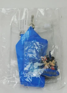 Walt Disney Travel Company Lanyard Holder Disneyland Mickey Minnie Pin - Picture 1 of 3