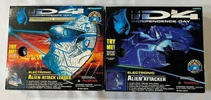 LOT(2) 1996 ID4 Independence Day Electronic ALIEN ATTACKER + ATTACK LEADER Ship - Picture 1 of 14