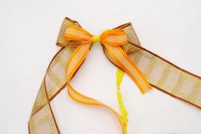 Ribbon Set - 1.5” + 3/8” x 25 YD + 3/8” x 20 YD Metallic Brown & Checkered Craft - Image 1 of 4