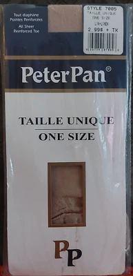 Vintage Pantyhose Rare New Peter Pan All Sheer Color Linen One Size BALLS2 - Image 1 of 4