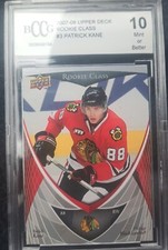 💎 Patrick Kane Rookie Class RC Upper Deck #3 BCCG 10 Mint or Better Not PSA