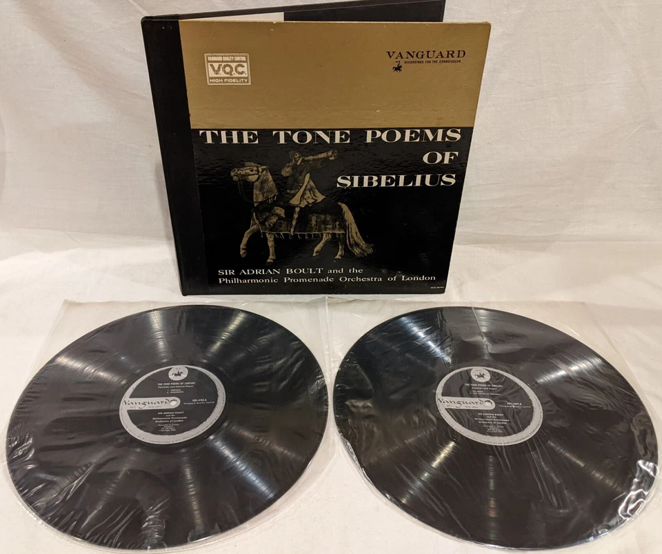 Vanguard VRS-489/90 Sibelius TONE POEMS Boult 2X LP booklet GATEFOLD 1956 - Image 1 of 4