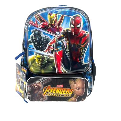 Mochila para niños Marvel Avengers Infinity War 16’’’ imagen moldeada en 3D personajes nueva con etiquetas Foto 1 de 4