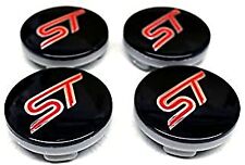 For Ford 54MM ST 4x Sport Wheel Center Caps Badges BLACK-RED, BLACK-BLUE