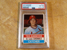TED SIMMONS 1976 HOSTESS HAND CUT PSA 8 (NM/MINT) CARD #113 ST. LOUIS CARDINALS