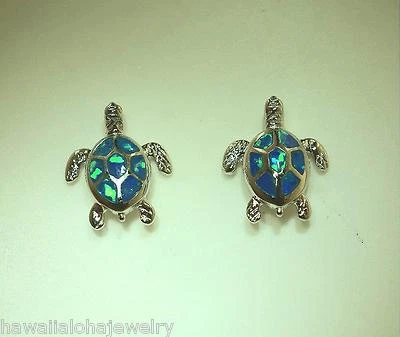 PENDIENTES TORTUGA TEXTURIZADA ÓPALO CON INCRUSTACIONES DE PLATA ESTERLINA 925 CHAPADOS EN RODIO 8,5 MM Foto 1 de 3