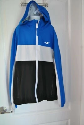 Kids/Youth Jacket By Hollister Size X-Small Blue/White and Gray in color  - Image 1 of 4