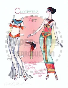 RISTAMPA - BAMBOLA DI CARTA DONALD HENDRICKS CLEOPATRA - RIPRODUZIONE - Foto 1 di 5