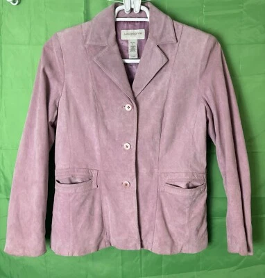 女式 Petite M Liz Claiborne 麂皮西装外套 — 第 1/3 张图片