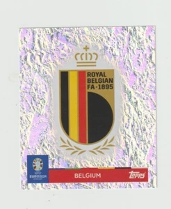 TOPPS UEFA EURO 2024 GERMANY STICKERS FIGURINA BEL N. 1 LOGO BADGE CLUB BELGIO - Foto 1 di 2