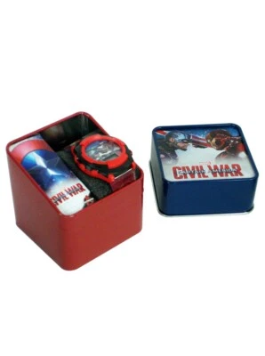 Captain America Civil War Flash Dial Digital Watch Marvel Comics New In Box - Image 1 of 4