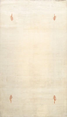 Alfombra oriental Gabbeh abstracta contemporánea sala de estar anudada a mano 7x10 nueva Foto 1 de 4